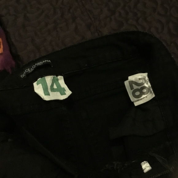 Black stretch denim Dolce and Gabbana Distressed Shorts - Size US 2/4 - Picture 8 of 9